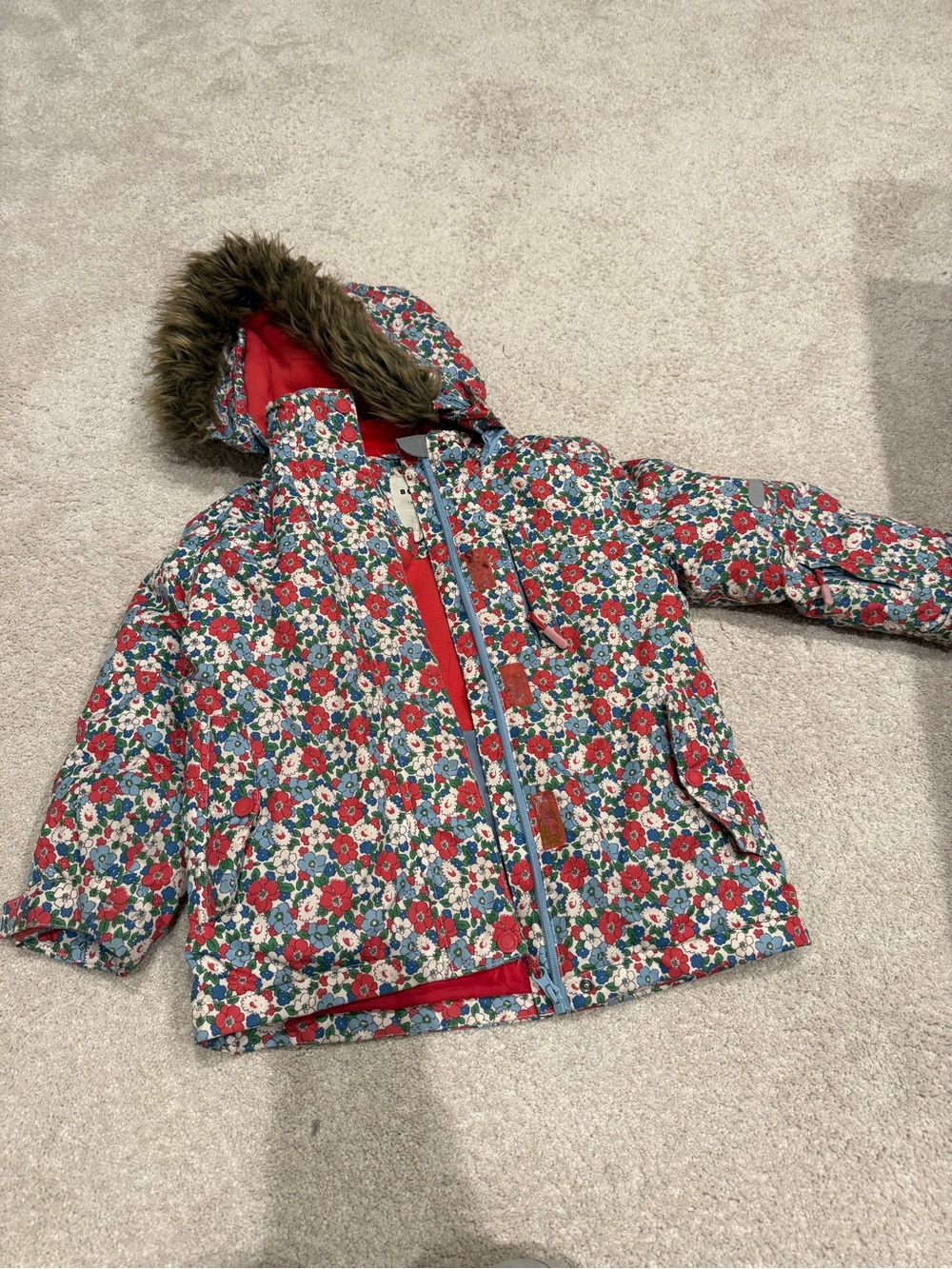 Biden Girls' Floral Hooded Snow Set